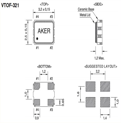 AKER安基晶振,VTOF-321壓控溫補(bǔ)晶振,車載晶振 AKER安基晶振,VTOF-321壓控溫補(bǔ)晶振,車載晶振