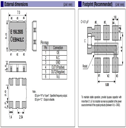 SG7050EBN電信晶振,EPSON差分振蕩器,X1G0045110601 SG7050EBN電信晶振,EPSON差分振蕩器,X1G0045110601