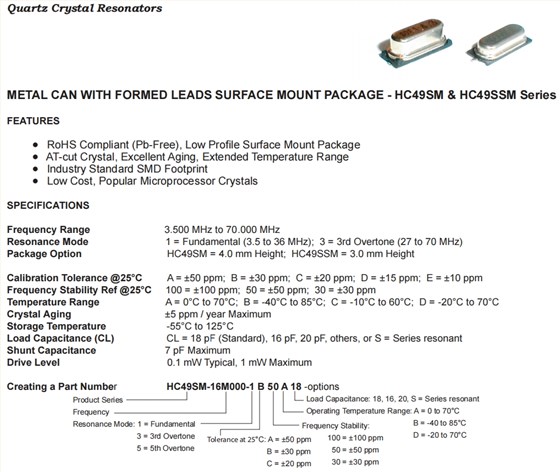 HC49SM 1 HC49SM 1