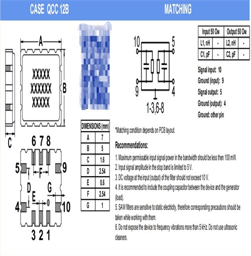 A072聲表面濾波器,A072-164M1,安克儀器設備晶振,164MHZ,7050mm A072聲表面濾波器,A072-164M1,安克儀器設備晶振,164MHZ,7050mm