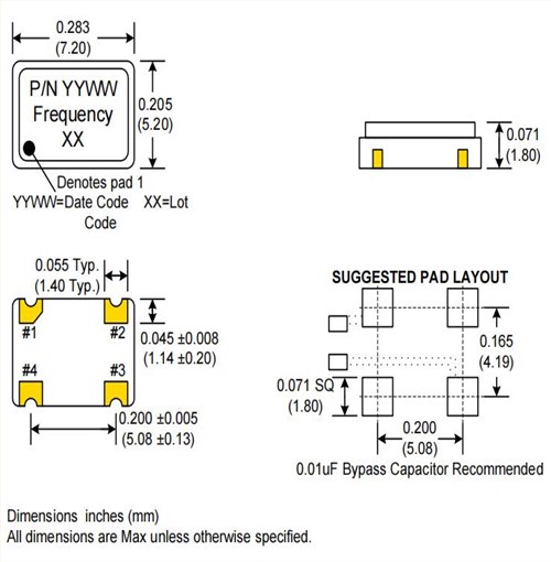 C3292-16.0000,C3292,16MHz,7050mm,Crystek高性能晶振 C3292-16.0000,C3292,16MHz,7050mm,Crystek高性能晶振