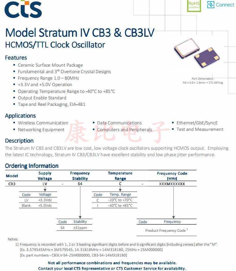 CTS CB3 & CB3LV 11 CTS CB3 & CB3LV 11