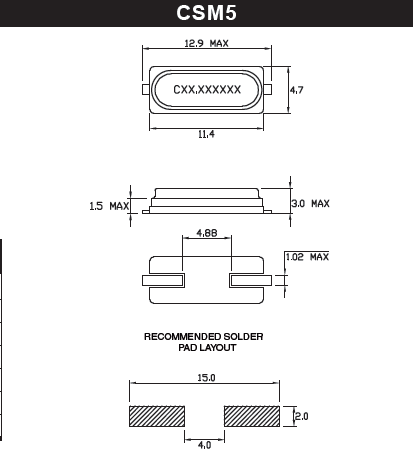 csm5 12.9_4.7mm 49SMD csm5 12.9_4.7mm 49SMD