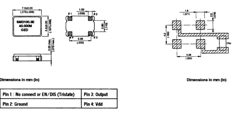 SMD100.3C(E/D)-50.000MHz,7050mm,GED低電壓晶振,50MHZ振蕩器 SMD100.3C(E/D)-50.000MHz,7050mm,GED低電壓晶振,50MHZ振蕩器